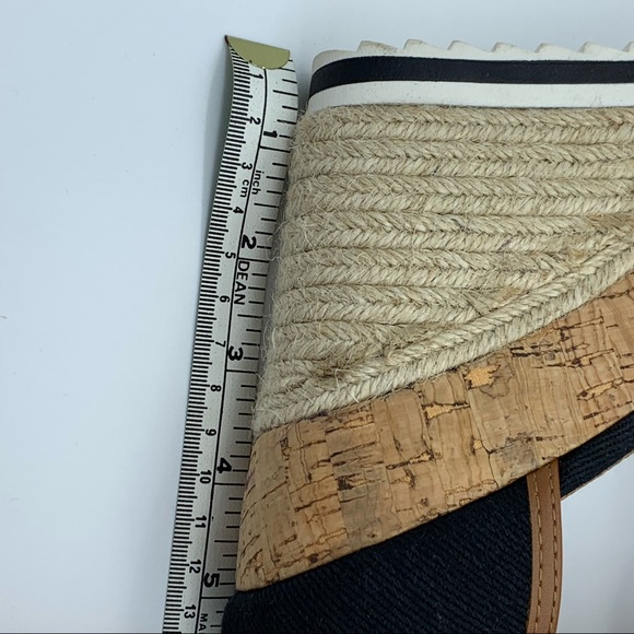 Catwalk Braided Open Toe Wedge Blue Tan Brown 10 - Picture 4 of 9